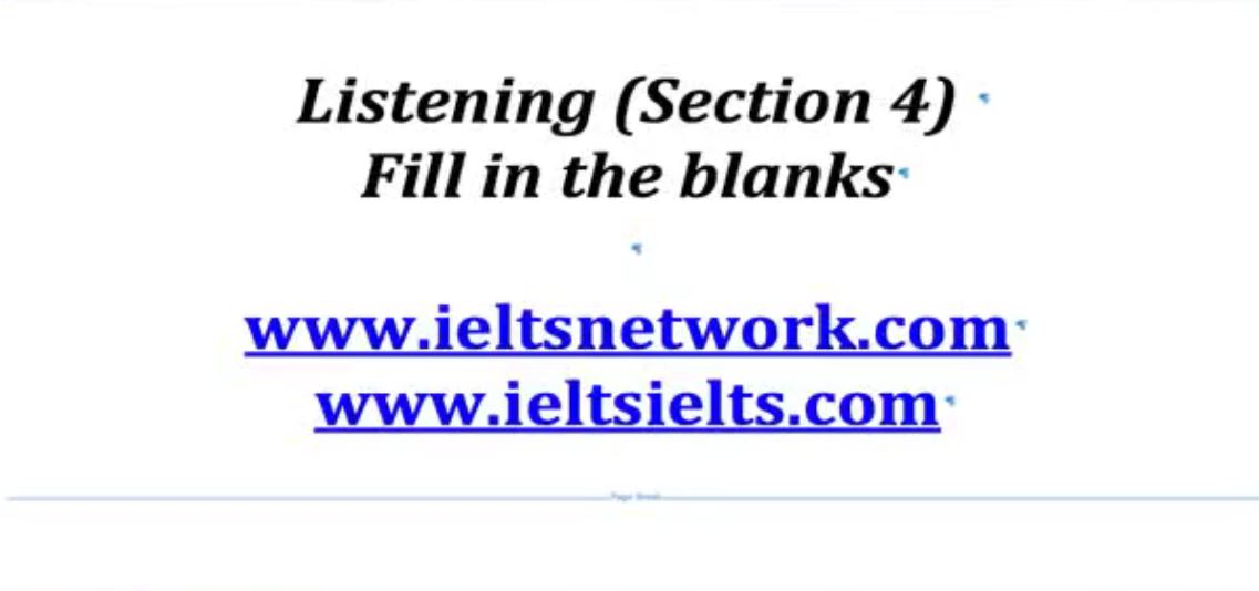 fill in the blanks-listening