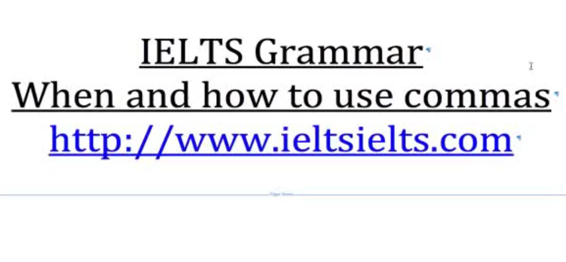 using commas