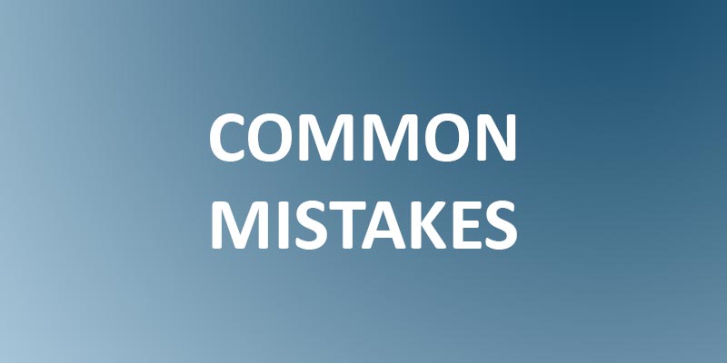 Common Mistakes :  Control