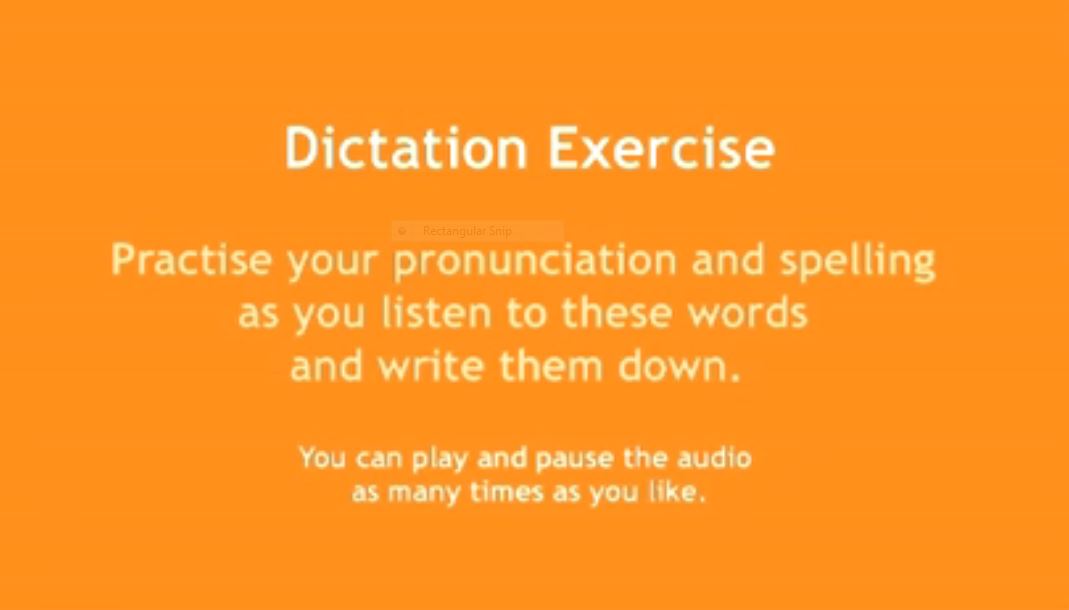 vocabulary exercise