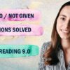 IELTS Reading band 9 - Yes,No,Not given