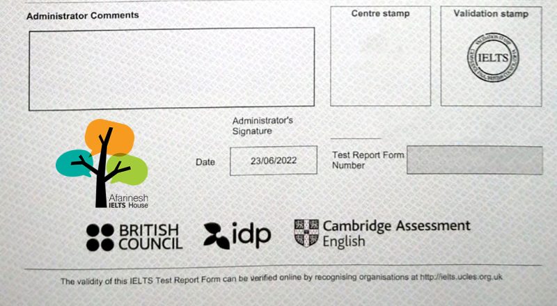 کارنامه IELTS